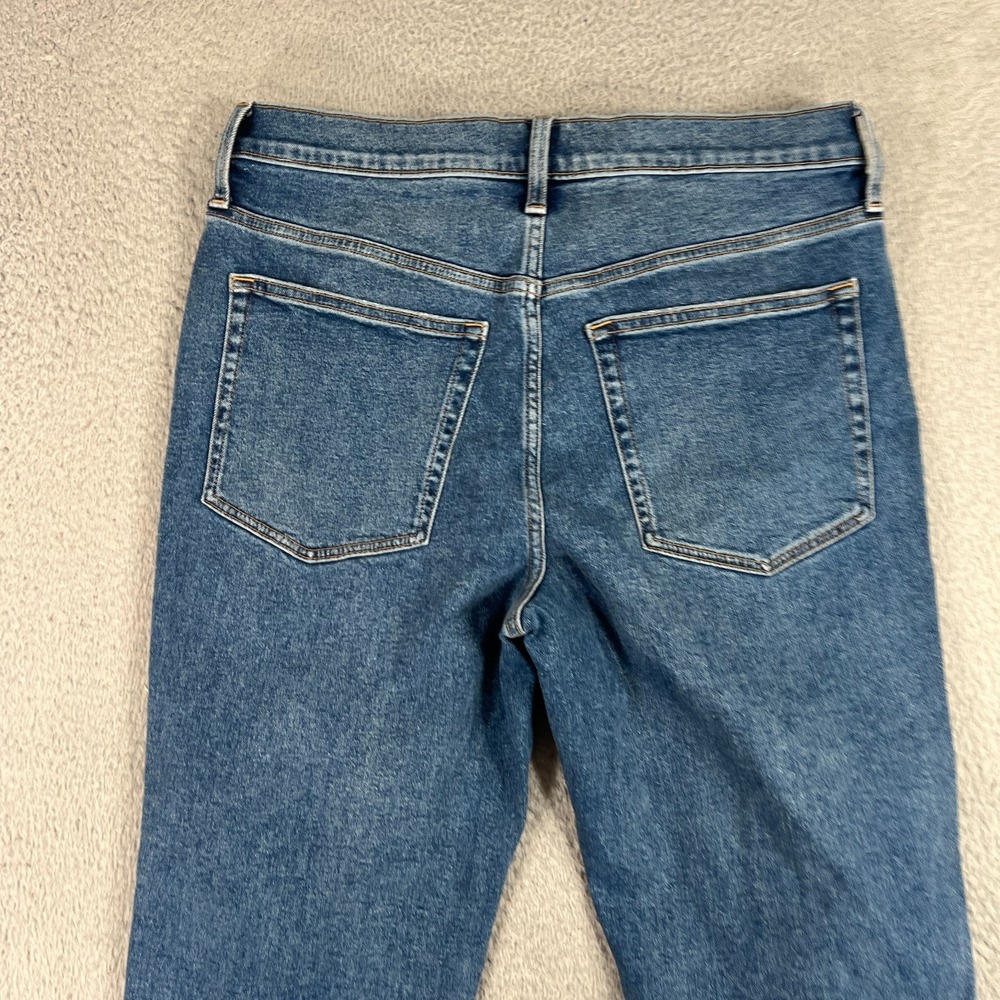 J.Crew Essential Straight Leg Womens Medium Wash Raw Hem Jeans 30 - Picture 11 of 12